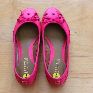 SPERRY TOP-SIDER Lesther Luna Flats in Bright Pink Size 7 EUC